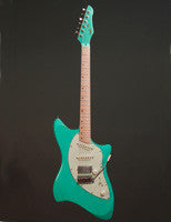 Barbie, DelRey, Alder, 12" radius maple fingerboard, E-foam Green
